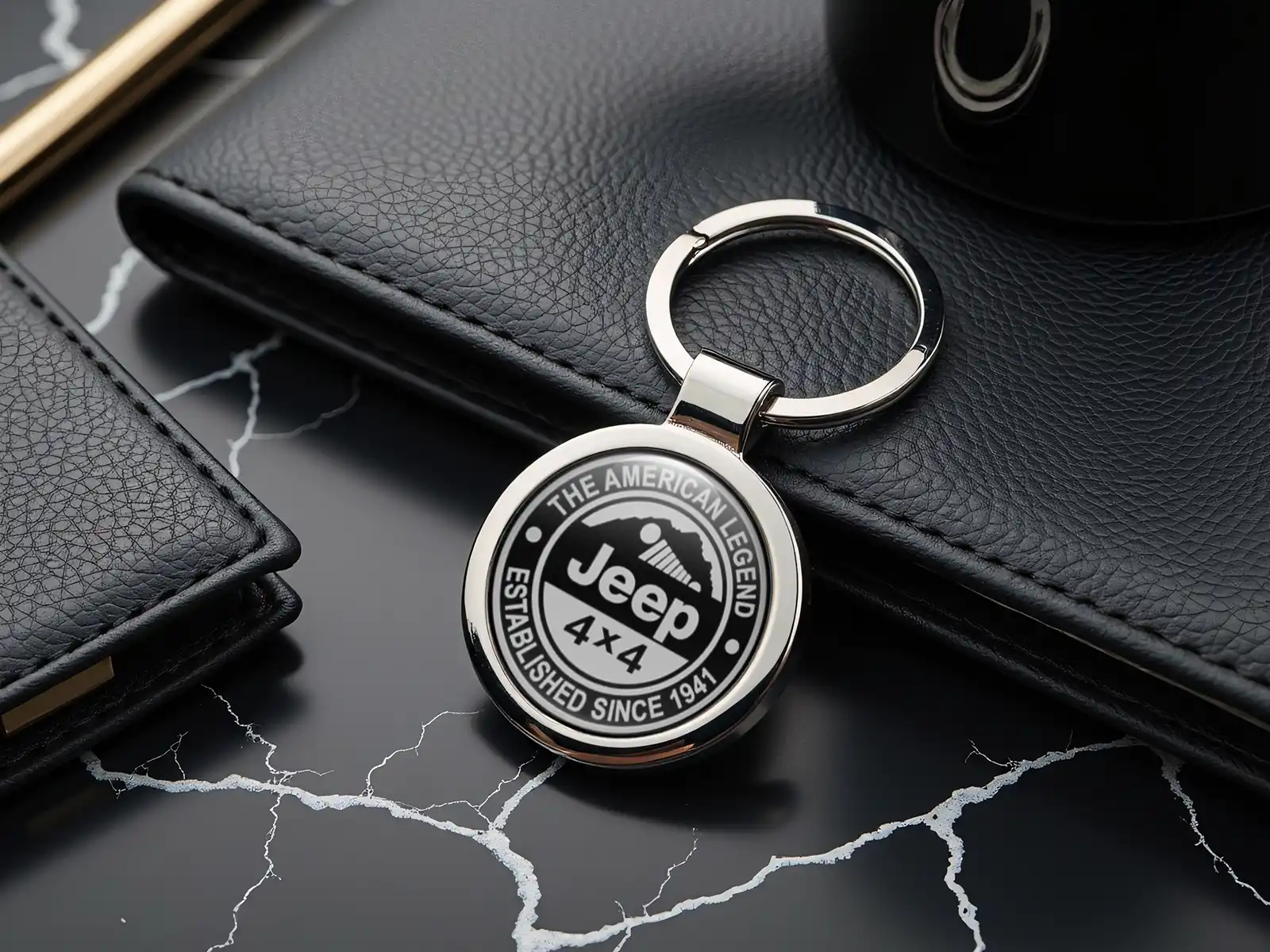 Jeep Porte-clés Tendances Look Acier Inox